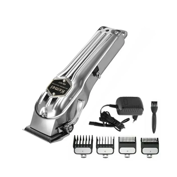 Машинка для стрижки волос Kemei KM-1977 Silver