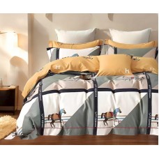 Yataq dəsti Luxe Cotton 000774, yorğan üzü 200x220 sm, mələfə 240x260 sm, yastıq üzü 50х70 sm, ikinəfərlik, satin, rəngbərəng