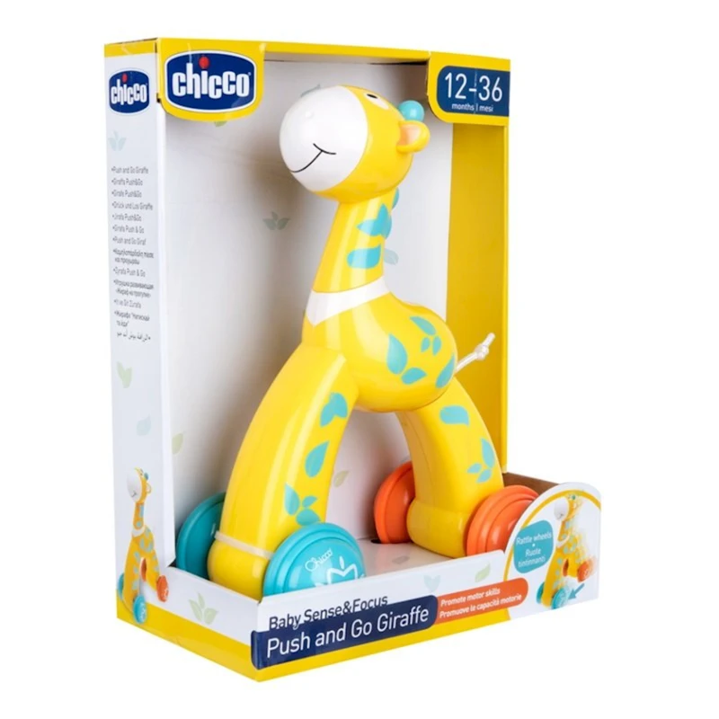 Diyircəkli oyuncaq Chicco Push&Go Giraffe, 12+ ay Diyircəkli oyuncaq Chicco Push&Go Giraffe, 12+ ay