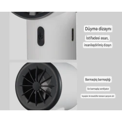 Ağ rəngli mini ventilyator, mini fan, USB şarjlı