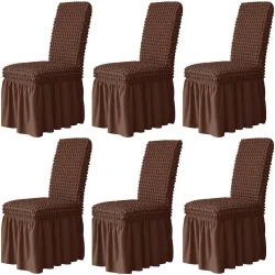 Набор чехлов для стула TZE-582, коричневый, 6 шт Набор чехлов для стула TZE-582, коричневый, 6 шт