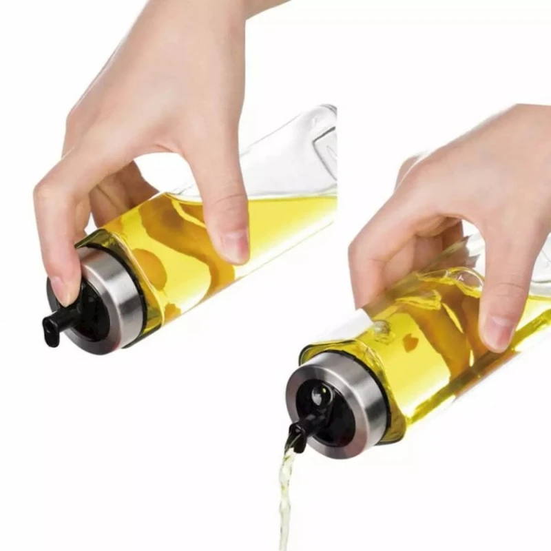 Набор емкостей для масла и уксуса KingHoff KH1645, 2 шт, нержавеющая сталь/стекло, 270 мл, 5x19 см