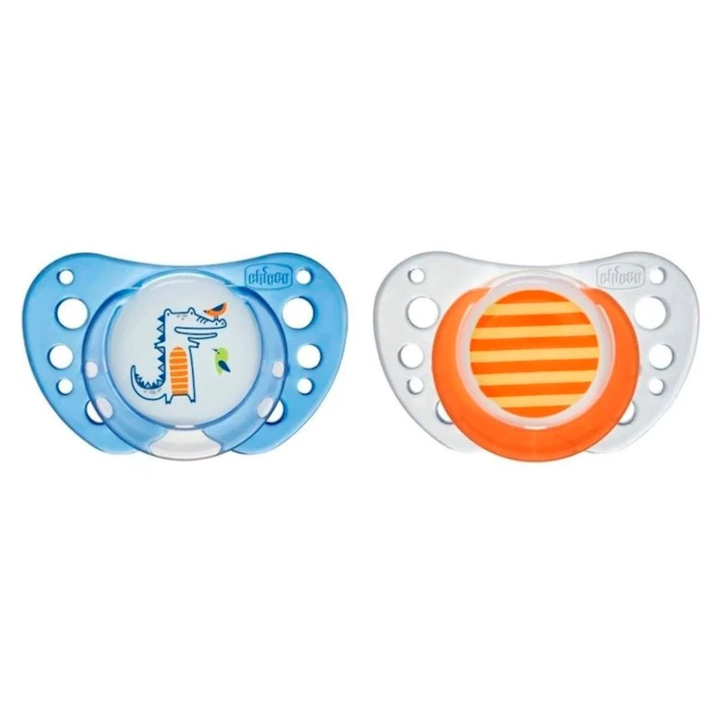 Набор пустышек Chicco Physio Air, 6-16 месяцев, латекс, 2 шт, разноцветный Набор пустышек Chicco Physio Air, 6-16 месяцев, латекс, 2 шт, разноцветный