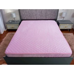 Наматрасник защитный Luxe Cotton Lu-xe-000697, 100x200 см, односпальный, велюр, розовый