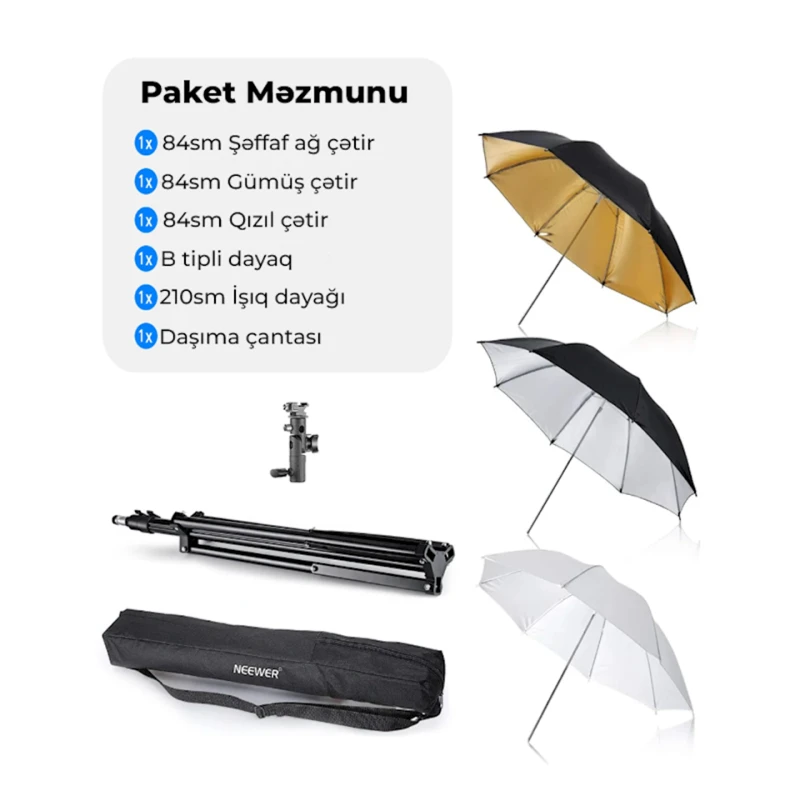 Набор фотозонтов Neewer FMTU-3KFC Набор фотозонтов Neewer FMTU-3KFC