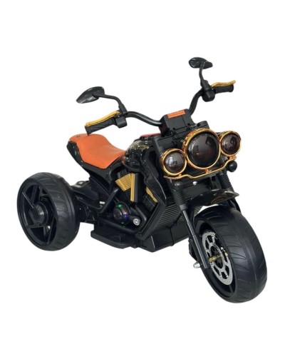 Uşaq elektrik motosikli SMR663, 2 motor, qara - smr663