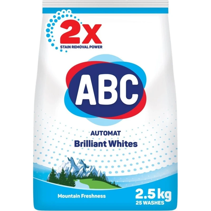 Стиральный порошок ABC Automat Brilliant Whites, 2.5 кг