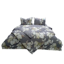 Комплект постельного белья Sahara 0000817, пододеяльник 200х220 см, простыня 220х240 см, наволочки 50x70 см, двуспальный, сатин, серый