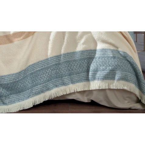 Pled Yataş Uberto, 140х190 sm, akril, mavi/bej