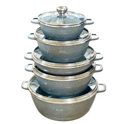 Набор кастрюль VK SHA-00005935, гранит, серый, 5 предметов, 20/24/28/32 см