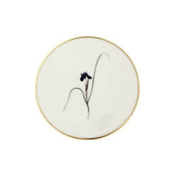 Подставка для кружки Porland Botanical Desen3, фарфор, белый, 10 см