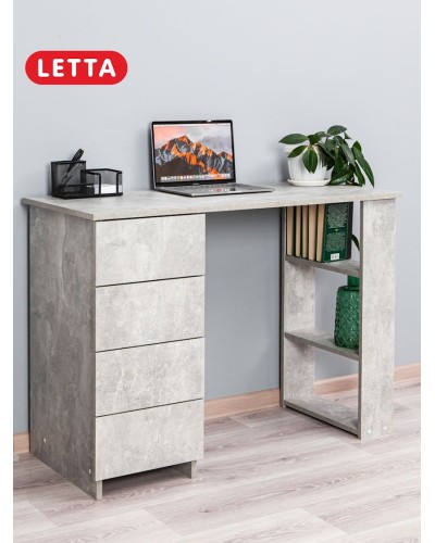 Yazı masası Letta LDSP, boz, 75х50х110 sm
