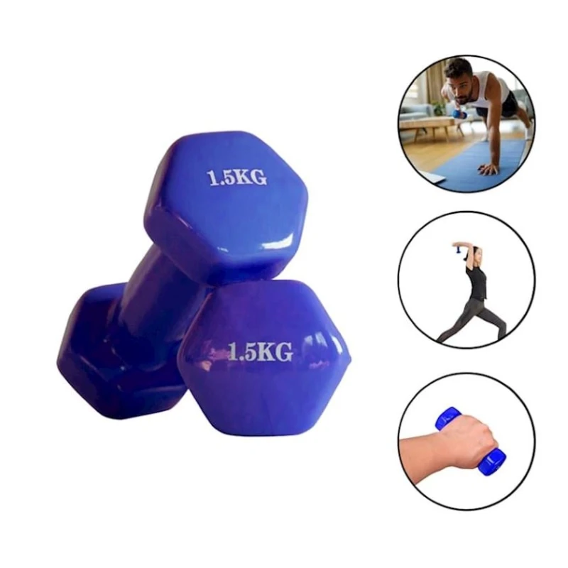 Набор гантелей WS0019, 2 шт x 1.5 кг, синий Набор гантелей WS0019, 2 шт x 1.5 кг, синий