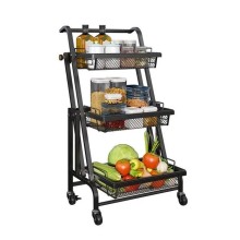 Mətbəx arabası nh_86avt, metal, qara, 94.5х30х44 sm