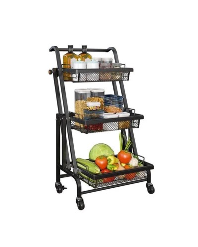Mətbəx arabası nh_86avt, metal, qara, 94.5х30х44 sm