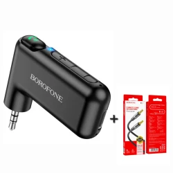 Bluetooth-ресивер Borofone BC35 Car Receiver + BL19 Borofone AUX Cable В Подарок