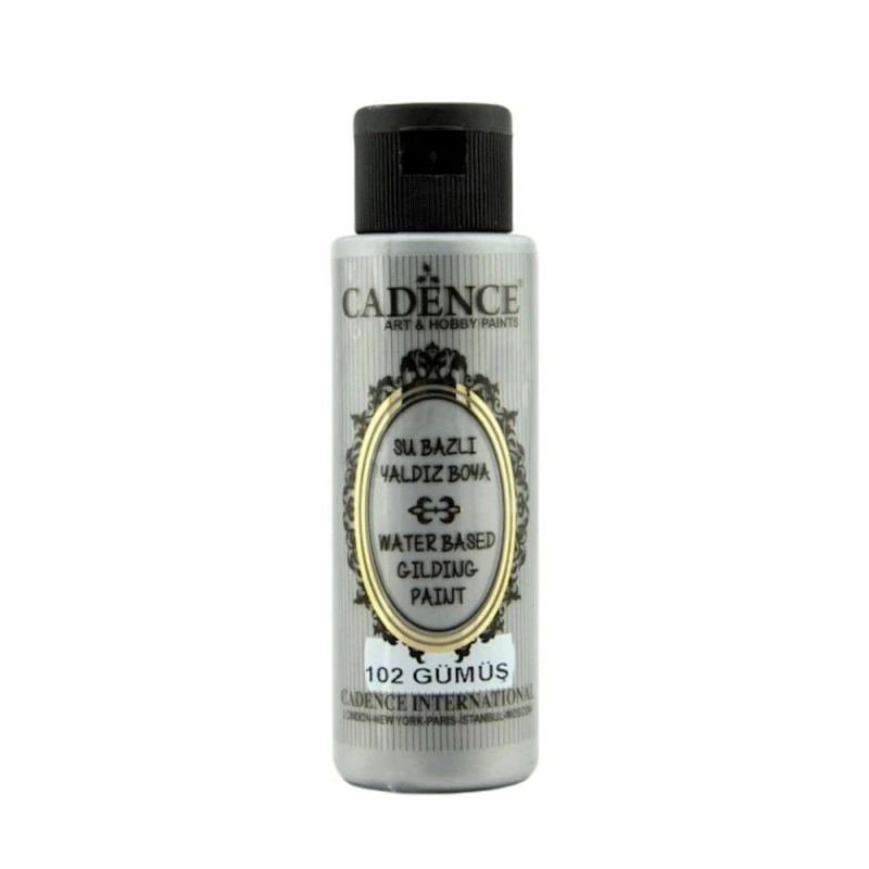 Акриловая краска-металлик Cadence Waterbased Gilding Paint 102 Silver 70 мл