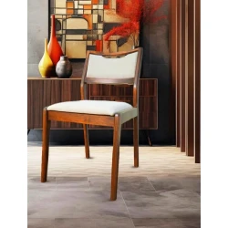 Стул SR-24, белый/коричневый Стул SR-24, белый/коричневый