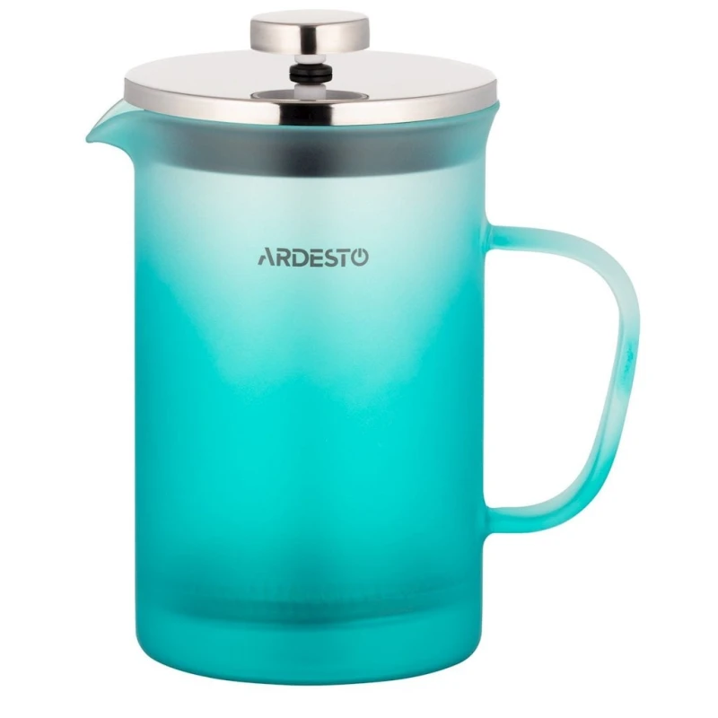 Френч-пресс Ardesto Fresh, 800 мл, пластик/боросиликатное стекло/нержавеющая сталь, голубой