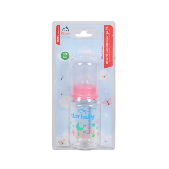 Бутылочка для кормления, детская, стекло 150 мл