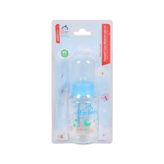 Бутылочка для кормления, детская, стекло 150 мл