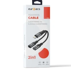 Кабель AUX Lightning - Lightning + AUX Euroacs EU-P354 - ACHRKO118160