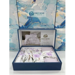 Yataq dəsti First Home SHA-00002595, avro, pambıq, mələfə 250х250 sm, yorğan üzü 200х220 sm, yastıq üzü 50х70 sm, 2 əd, rəngbərəng