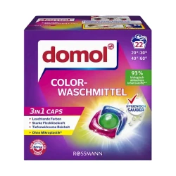 Капсулы для стирки Domol Caps 3в1 для цветного белья, 22 шт