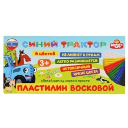 Пластилин Мульти Арт Синий Трактор, 6 цветов