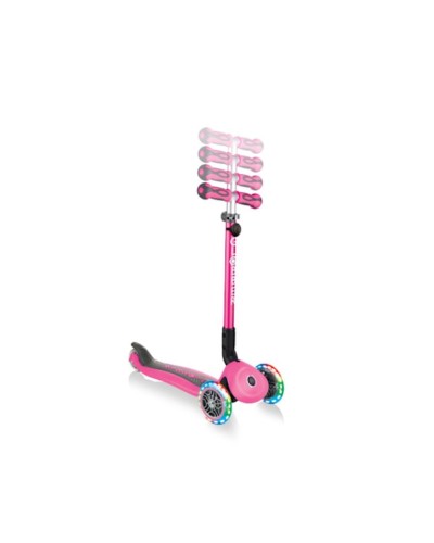 Samokat Globber Go Up Deluxe Lights 646-210, 15+ ay, çəhrayı