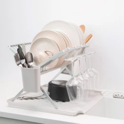 Сушилка для тарелок Brabantia SinkSide, 51x42x33 см, алюминий, светло-серый