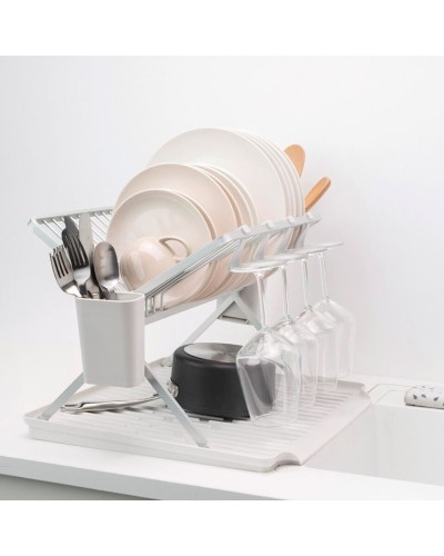 Quruducu boşqablar üçün Brabantia SinkSide, 51x42x33 sm, alüminium, açıq boz