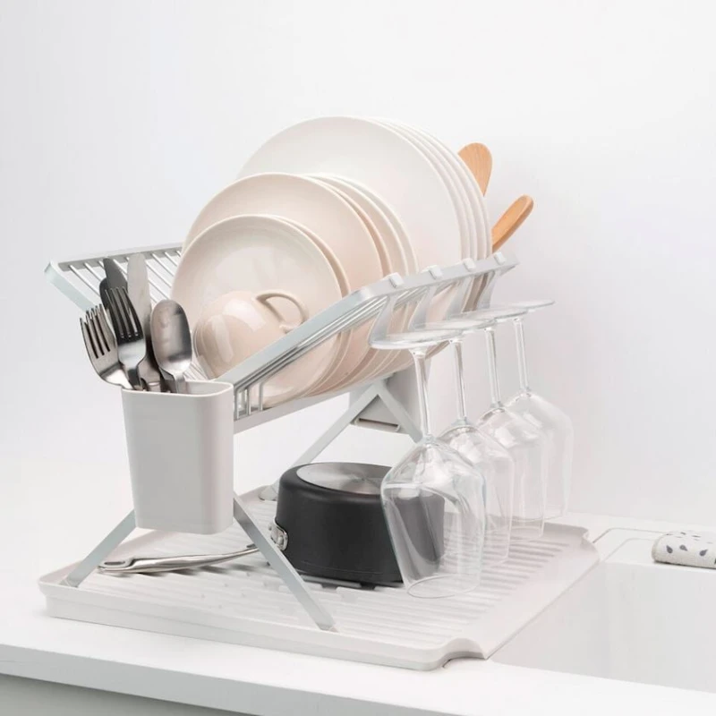 Сушилка для тарелок Brabantia SinkSide, 51x42x33 см, алюминий, светло-серый Сушилка для тарелок Brabantia SinkSide, 51x42x33 см, алюминий, светло-серый