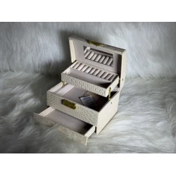 Органайзер с выдвижными ящиками Q-0145, бежевый, 16.5х12.7х11 см