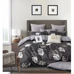 Комплект постельного белья Zarina Home SHA-00003266, евро, разноцветный, ранфорс, пододеяльник 200x230 см, простыня 250x250 см, наволочки 50х70 см/2 шт