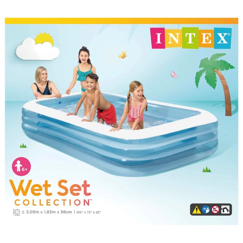 Детский надувной бассейн Intex 58484NP Ванна 305 x 183 x 56 см, 1020 л, от 6 лет Детский надувной бассейн Intex 58484NP Ванна 305 x 183 x 56 см, 1020 л, от 6 лет