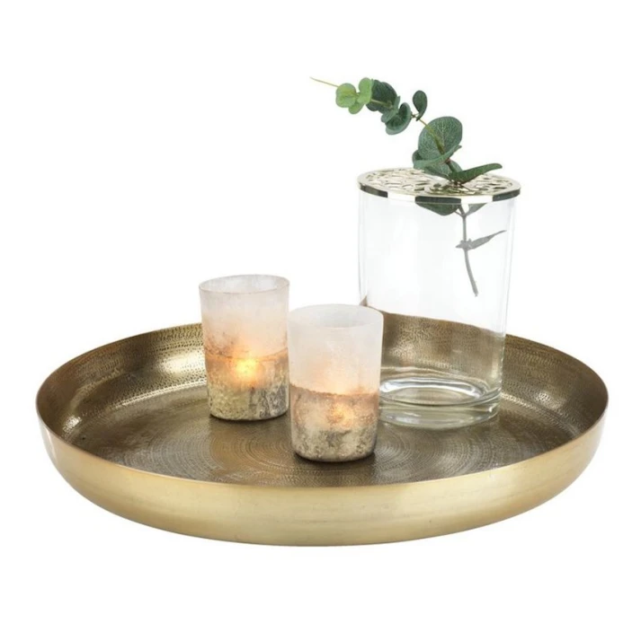 Поднос декоративный JYSK Erling, 34x4 см, алюминий, 1 шт, золотистый Поднос декоративный JYSK Erling, 34x4 см, алюминий, 1 шт, золотистый
