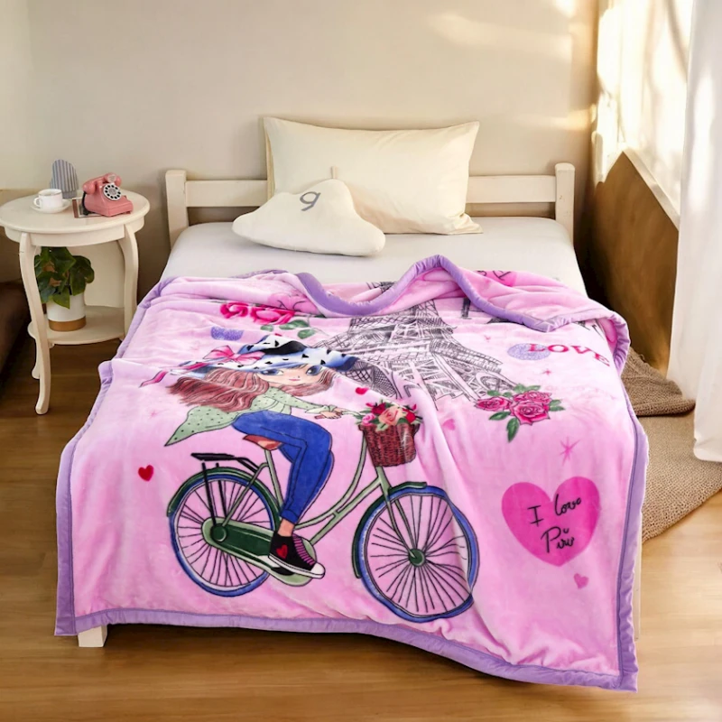 Покрывало-одеяло детское для девочек Luxe Cotton 000783, 150x200 см, шелк/бамбук, розовое