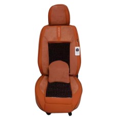 Oturacaq üçün çexol Avtostore muncuqlu, narıncı/coffe, letni-zimni - avto849