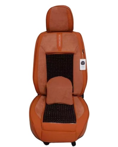 Oturacaq üçün çexol Avtostore muncuqlu, narıncı/coffe, letni-zimni - avto849
