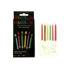 Набор свечей Party fun, 6 шт, разные цвета