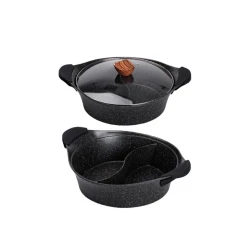 Сковородка MGC, гранит, черная, 32 см