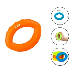 Bilək espanderi Gymnic 1135 silikon, narıncı, 10x7 sm, 40 LB, 18 kq