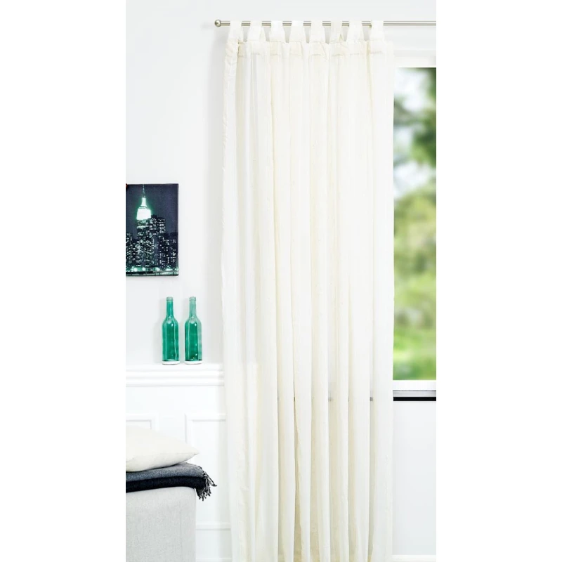 Тюль JYSK Holden, полиэстер, лента, 175х140 см, бежевый Тюль JYSK Holden, полиэстер, лента, 175х140 см, бежевый