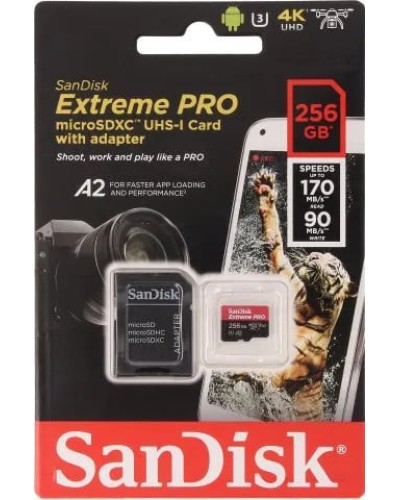 Yaddaş kartı Sandisk microSDXC UHS-I Extreme PRO 256GB