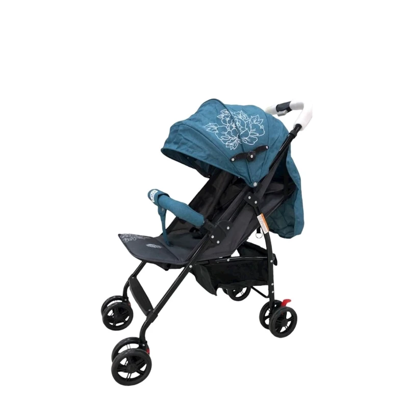 Детская коляска D101, синяя/черная