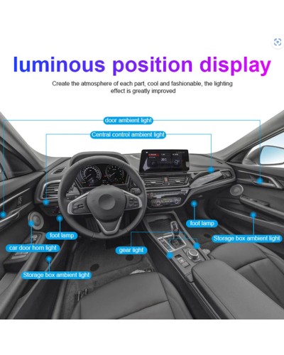 Universal avtomobil salonu işıqlandırması 22-si 1-də Universal Car Interior Ambient Light aftoban0933