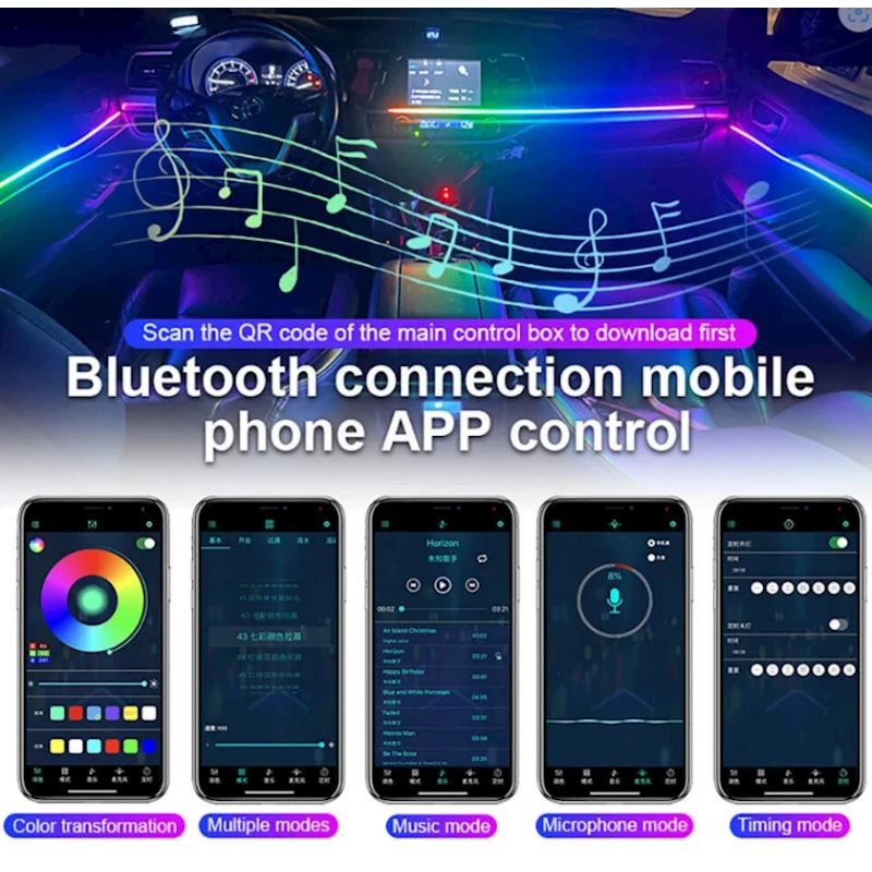 Universal avtomobil salonu işıqlandırması 22-si 1-də Universal Car Interior Ambient Light aftoban0933 Universal avtomobil salonu işıqlandırması 22-si 1-də Universal Car Interior Ambient Light aftoban0933