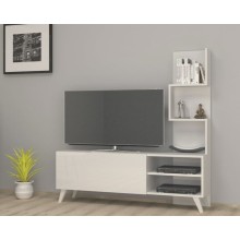 TV üçün tumba TV Ev Plus 12115770, LDSP, ağ, 150x130x35 sm