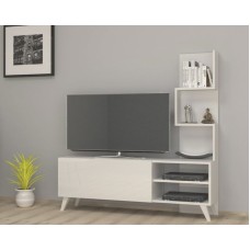 TV üçün tumba TV Ev Plus 12115770, LDSP, ağ, 150x130x35 sm